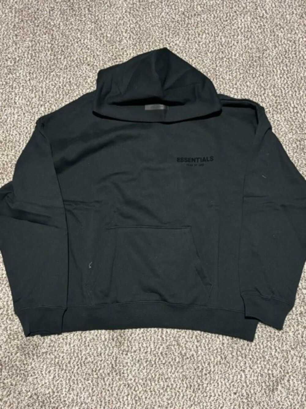 Fear of God Essentials Black Logo Pullover Hoodie Men’s Size Large